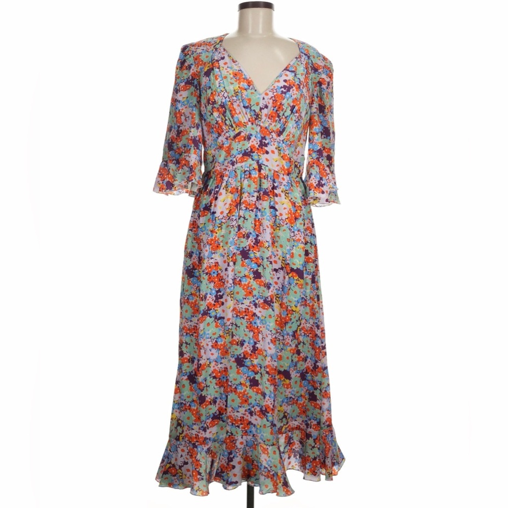 Stine Goya Evelyn Silk Midi Dress Red Daffodils M
Wedding Guest Garden Party
